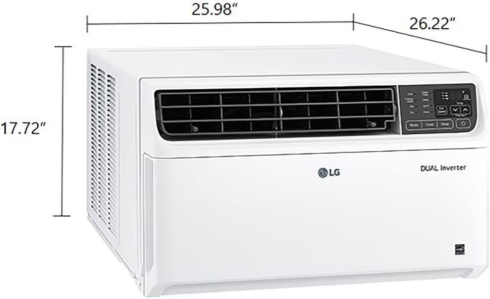 LG 18,000 BTU 230V Dual Inverter Window Air Conditioner w/ Wi-Fi Control, 18000, White - $388