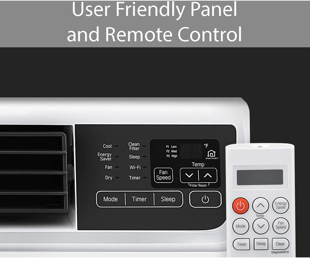 LG 18,000 BTU 230V Dual Inverter Window Air Conditioner w/ Wi-Fi Control, 18000, White - $344