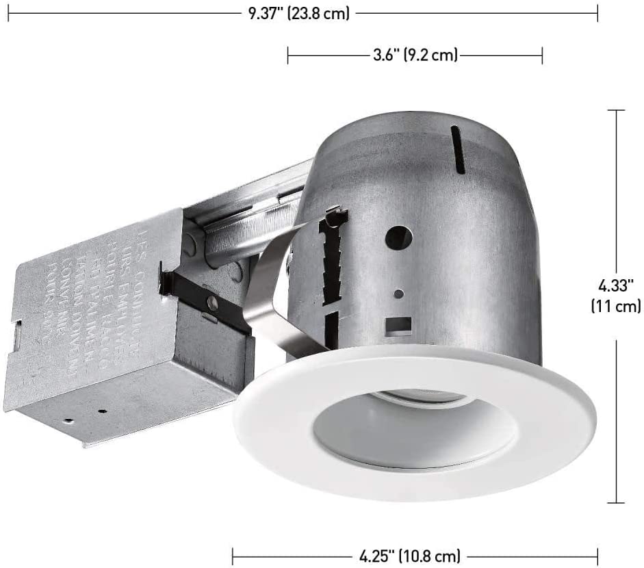 Commercial Electric Swivel Baffle Series 4 in. White Recessed Kit (6-Pack) - $60