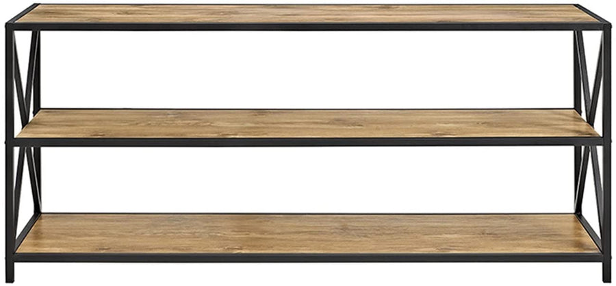 Walker Edison 2 Shelf Industrial Wood Metal Bookcase -$80