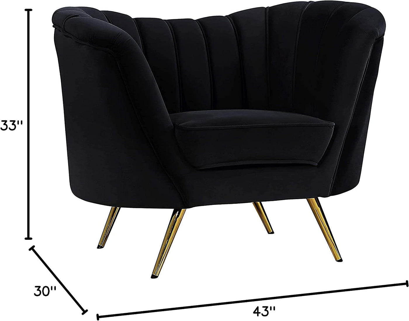 Margo Collection Modern | Contemporary Velvet Upholstered Chair - $245