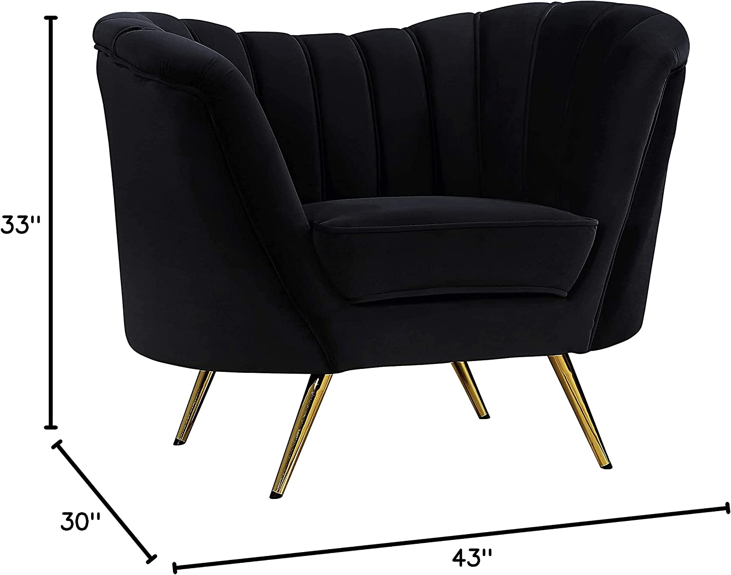 Margo Collection Modern | Contemporary Velvet Upholstered Chair-$315