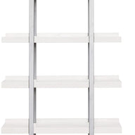 Unique Furniture Zelma White Open Bookcase - Top Modern Tall Bookcase- $150