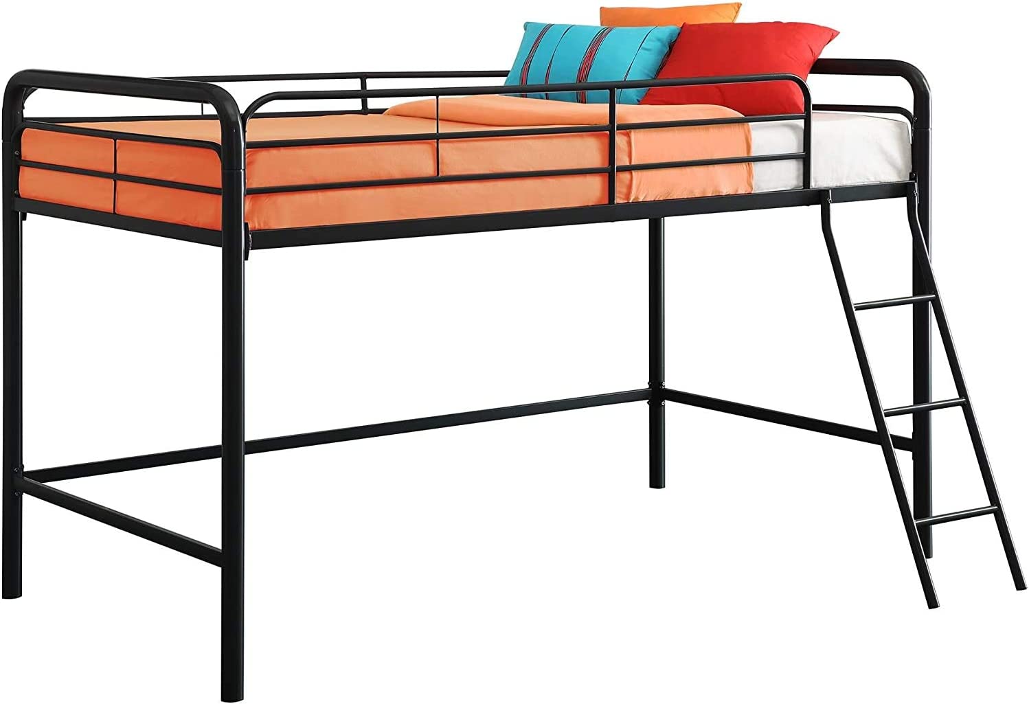 DHP Jett Junior Twin Metal Loft Bed, Black - $70