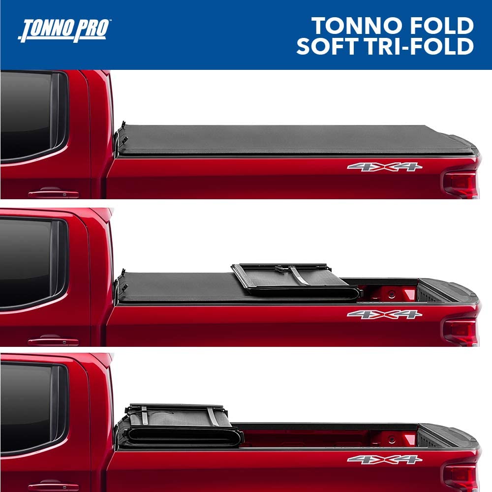 Tonno Pro Tonno Fold, Soft Folding Truck Bed Tonneau Cover | 42-100 | Fits 1988 - 2006 Chevy/GMC Silverado/Sierra 1500 C/K 6' 6" Bed (78") - $150