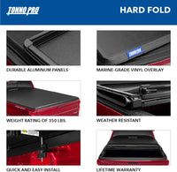 Tonno Pro Hard Fold, Hard Folding Truck Bed Tonneau Cover, HF-164, 5' 2" Bed (61.7") Black - $270