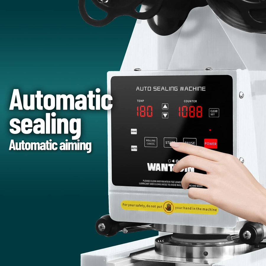 WantJoin Cup Sealing Machine Full Automatic Cup Sealer Machine, 35.4 x 37.4in  - $310
