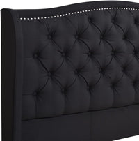 Jennifer Taylor Marcella Jet Black Queen Upholstered Bed - $280