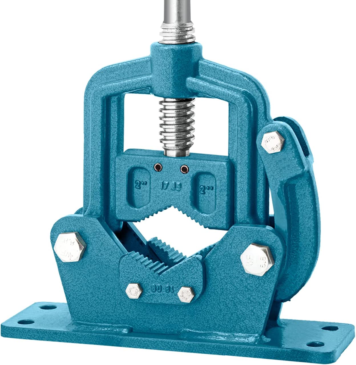 KANCA-PV-4 Fold-Out Pipe Vise, Strong Ductile Iron Bench Vise 4'' Capacity, Blue - $200