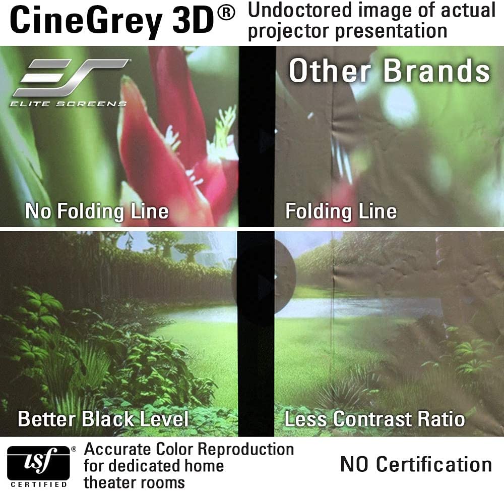 Elite Screens Spectrum2, 120-inch 16:9, 12-inch Drop, Electric Motorized Drop Down Projector Screen, SPM120H-E12 - $289