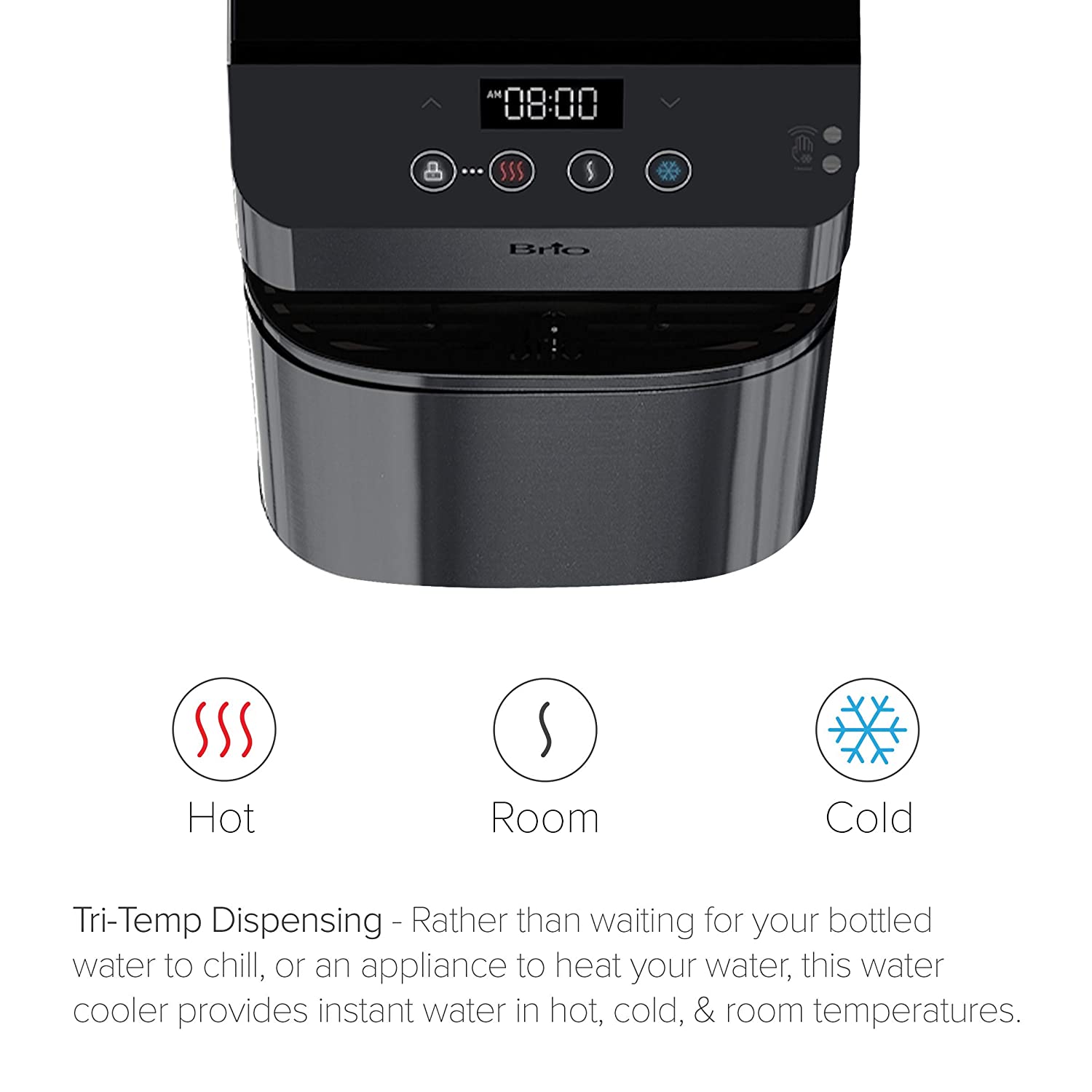 Brio Moderna Self-Cleaning Touchless Bottleless Water Cooler Dispenser ·  DISCOUNT BROS