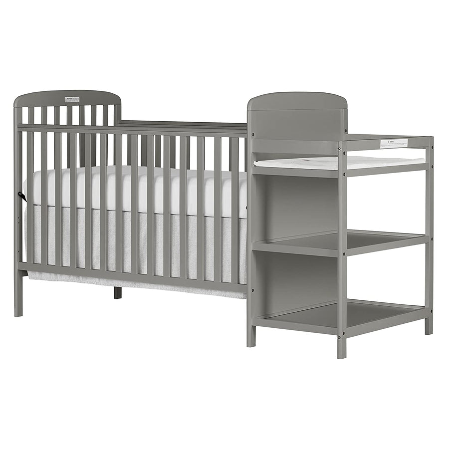 Dream On Me Anna 4-in-1 Full-Size Crib and Changing Table Combo in Steel Grey - $107