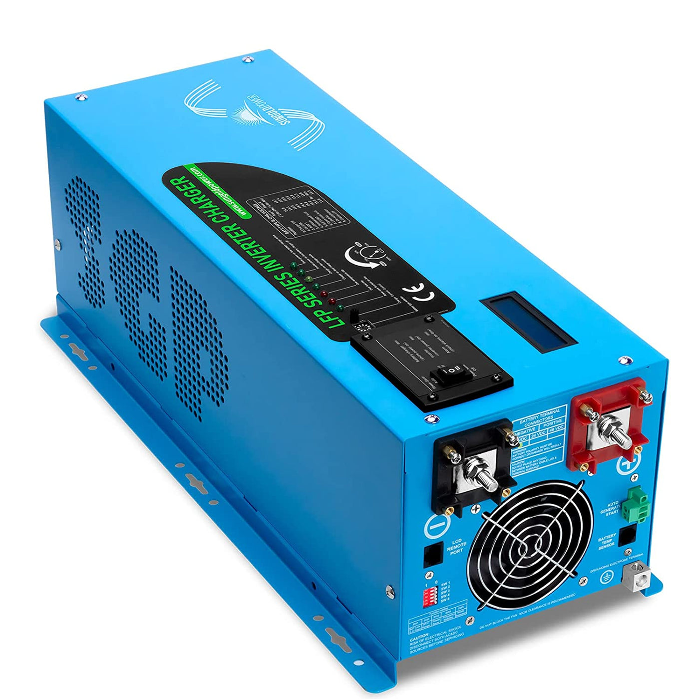 SUNGOLDPOWER 2000W DC 24V Peak 6000W Pure Sine Wave Power Inverter Charger - $400