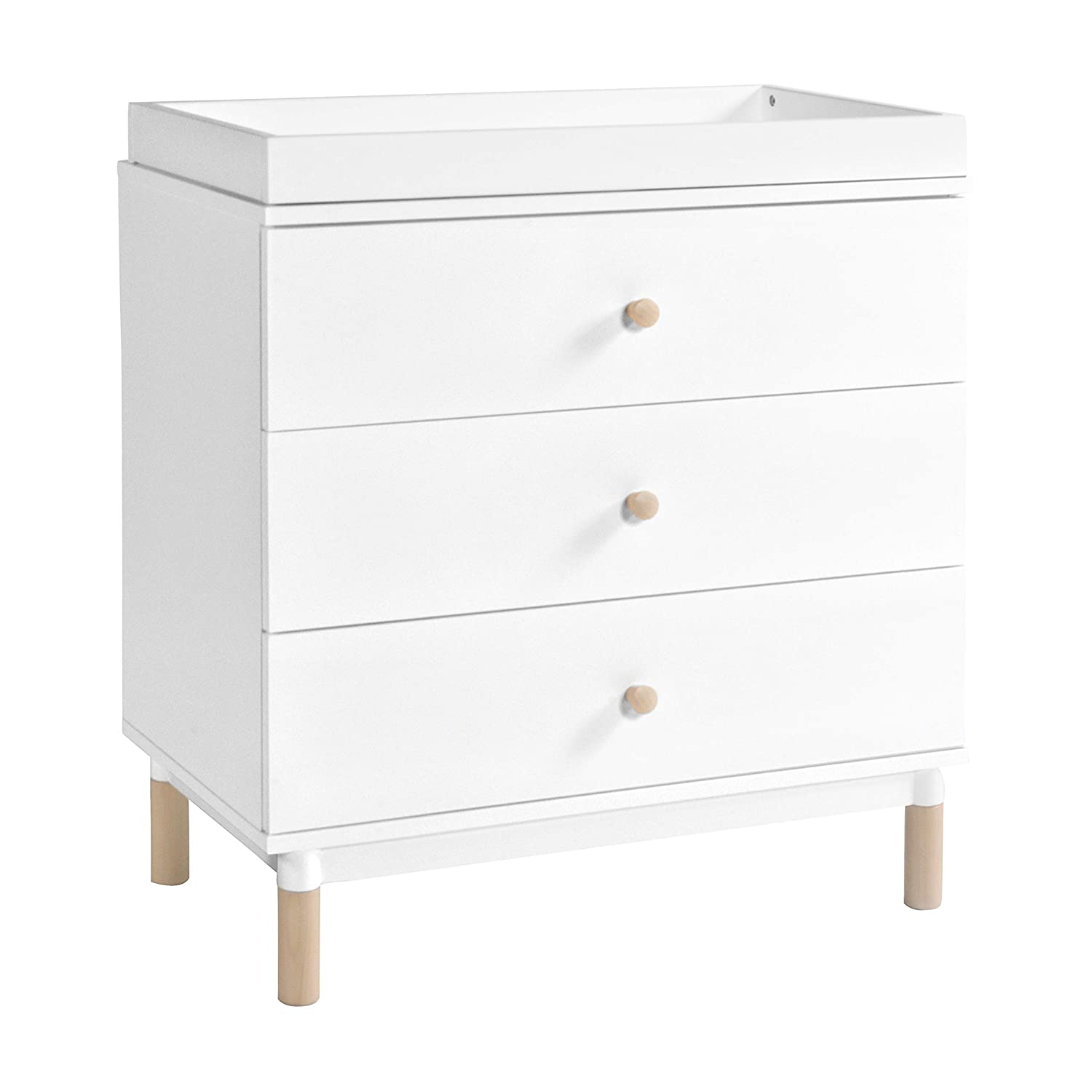Babyletto Gelato 3-Drawer Changer Dresser with Removable Changing Tray in White and Washed Natural - $220