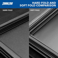 Tonno Pro Hard Fold, Hard Folding Truck Bed Tonneau Cover, HF-164, 5' 2" Bed (61.7") Black - $270