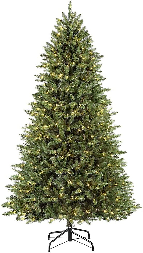 Puleo International 7.5 Foot Pre-Lit Elegant Series Fraser Fir Artificial Christmas Tree - $148