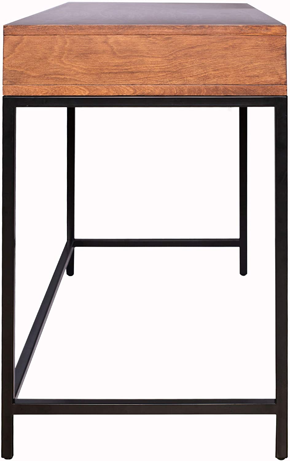 Amazon Brand – Rivet Avery Industrial Home Office Writing Desk with Metal Base, 40"W, Chestnut Brown Finish - $100