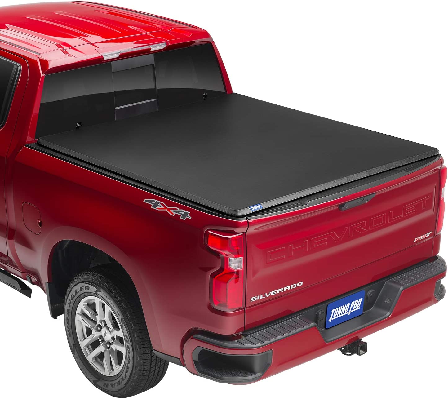 Tonno Pro Hard Fold, Hard Folding Truck Bed Tonneau Cover, HF-164, 5' 2" Bed (61.7") Black - $308