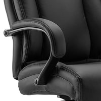 Big & Tall Adjustable Executive Office Chair Black Faux Leather-$150