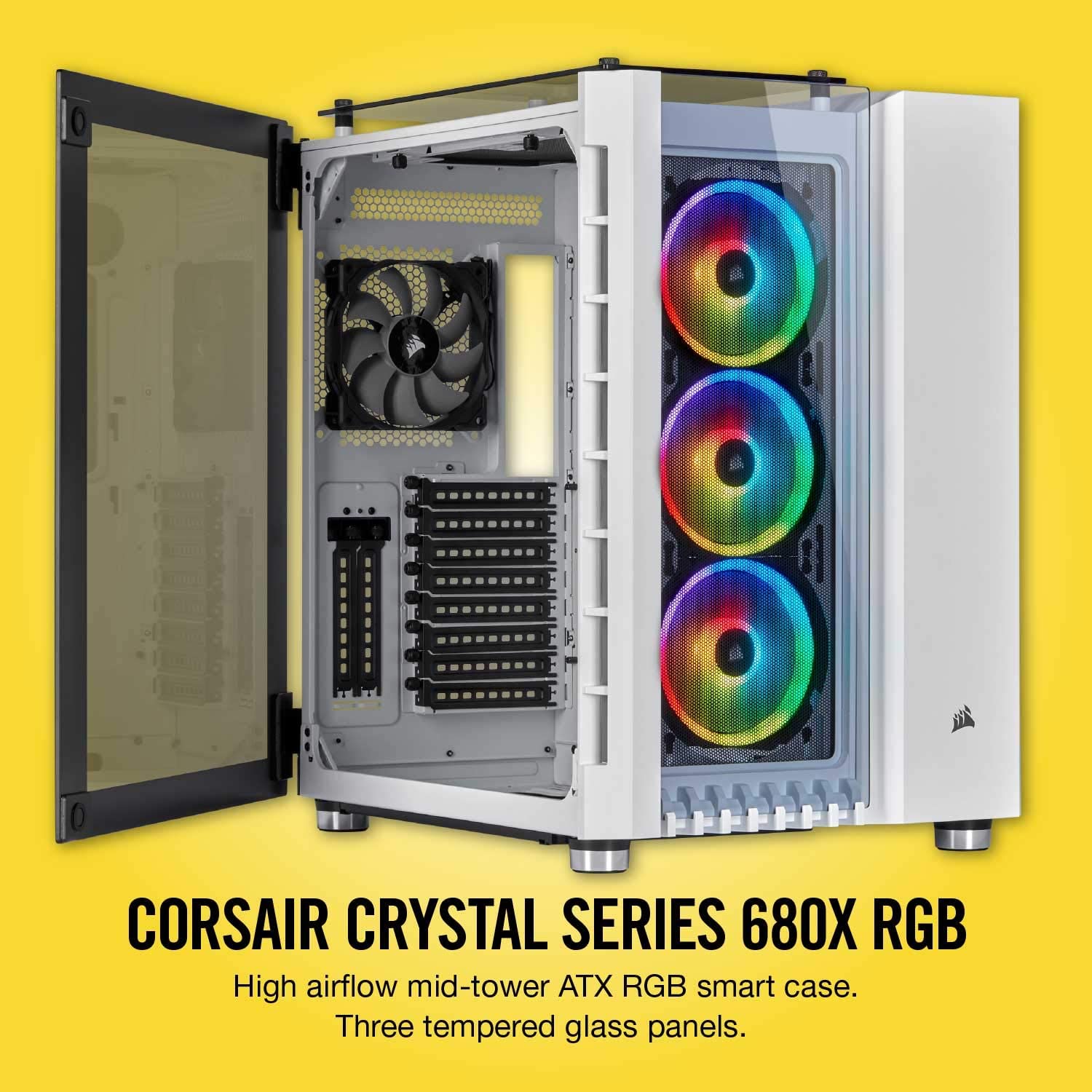 CORSAIR Crystal Series 680X RGB High Airflow Tempered Glass ATX