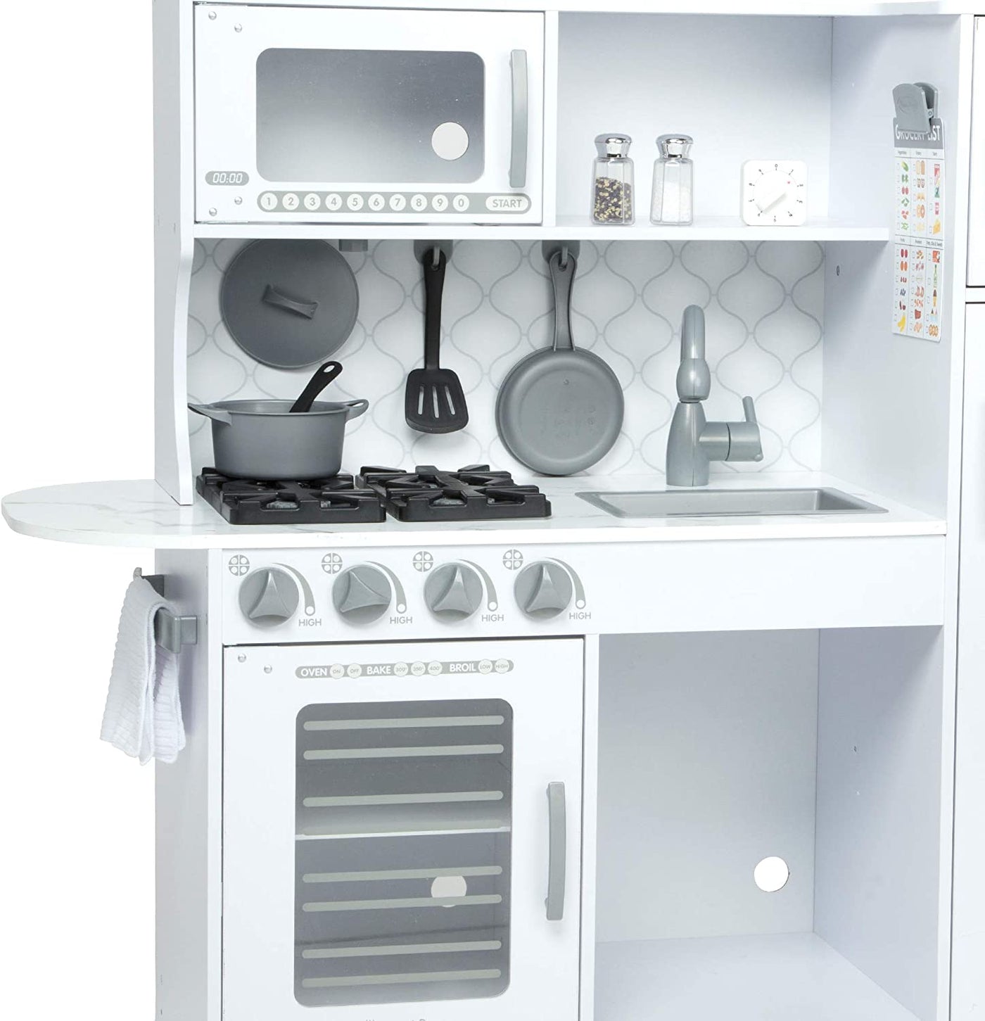 Melissa & Doug Wooden Chef’s Pretend Play Toy Kitchen, Cloud White - $105