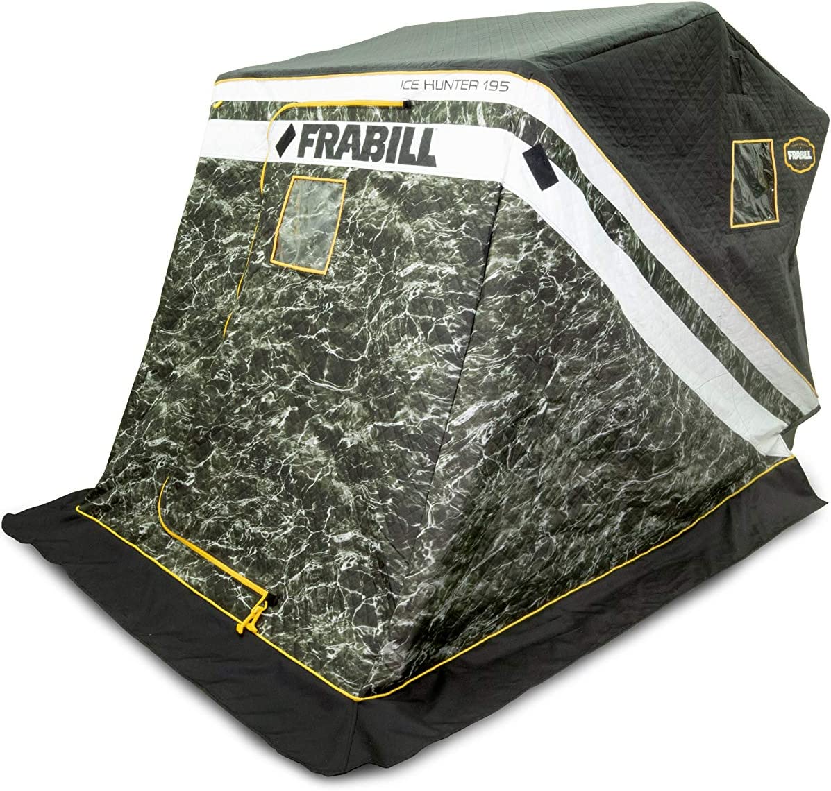 Ice Hunter Front Door 195 | Insulated Ice Fishing Flip Over Shelter with Boat Seats-$360