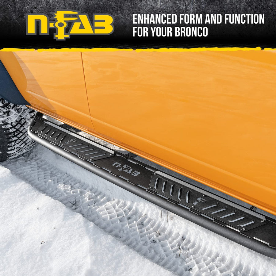 N-Fab Roan Running Board | Textured Black, Wheel-to-Wheel | NBF214B-TX - $295