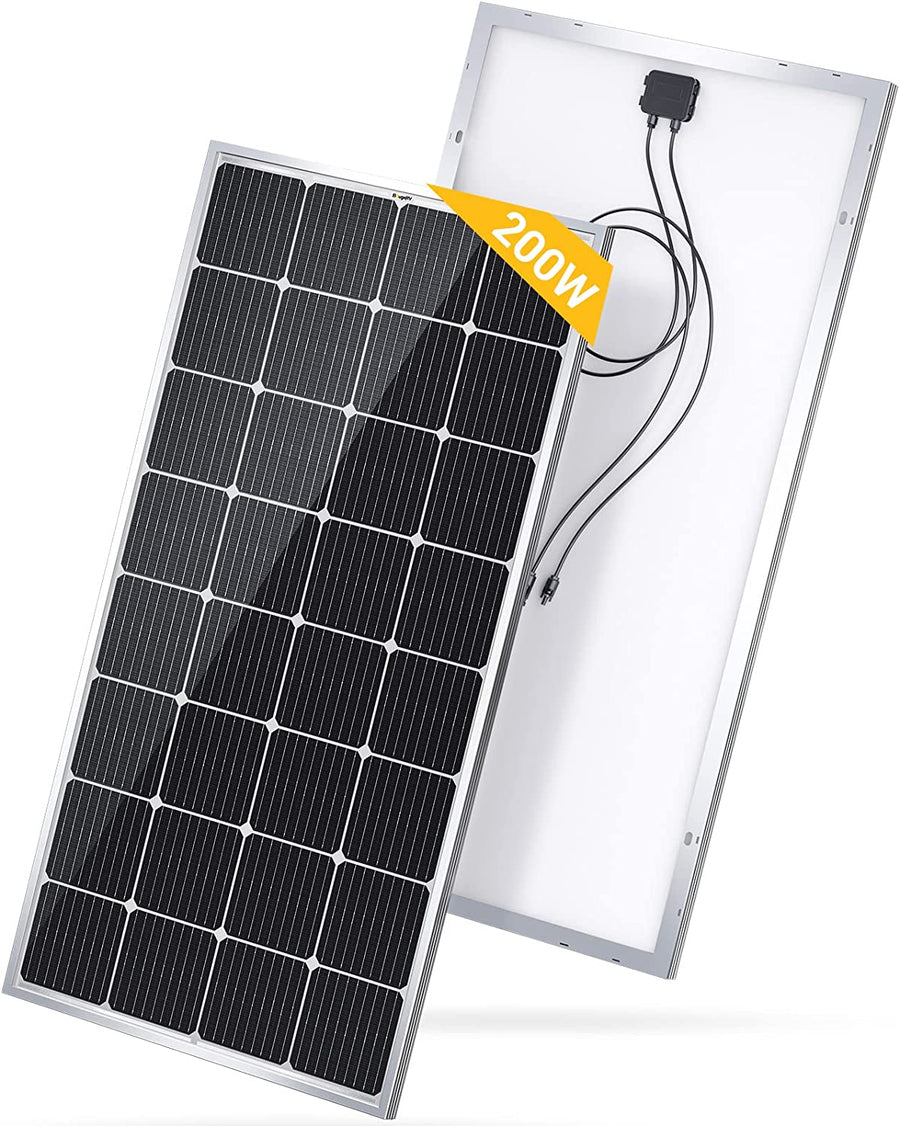 BougeRV 9BB Cell 200 Watts Mono Solar Panel, 22.8% High Efficiency Module - $135