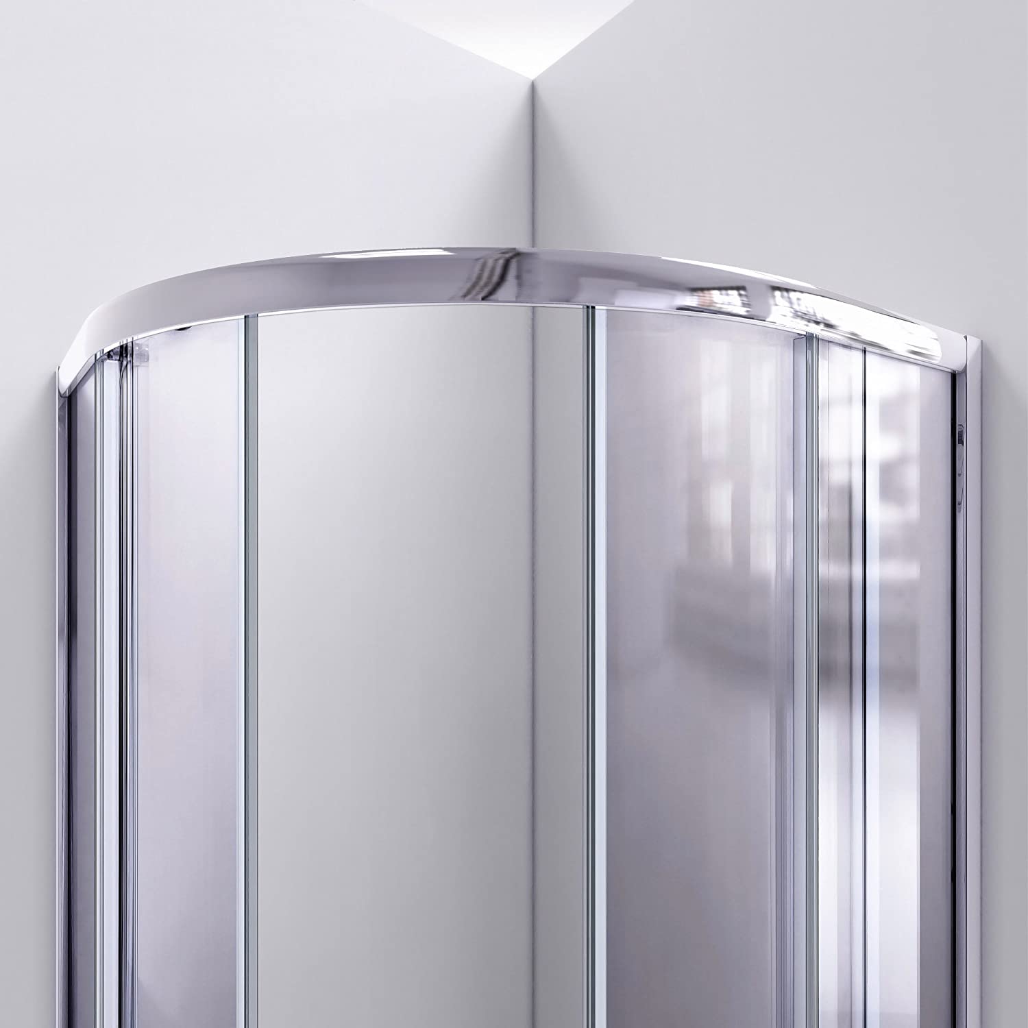 DreamLine Prime 38 x 74 Semi-Frameless Glass Sliding Shower Enclosure, Chrome (Enclosure-Only) - $400
