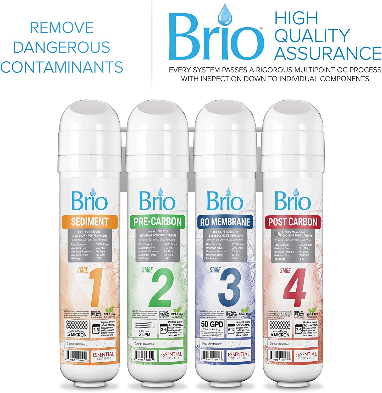 Brio Commercial Grade Bottleless Ultra Safe Reverse Osmosis Water Cooler(DOES NOT USE JUGS)  - $180