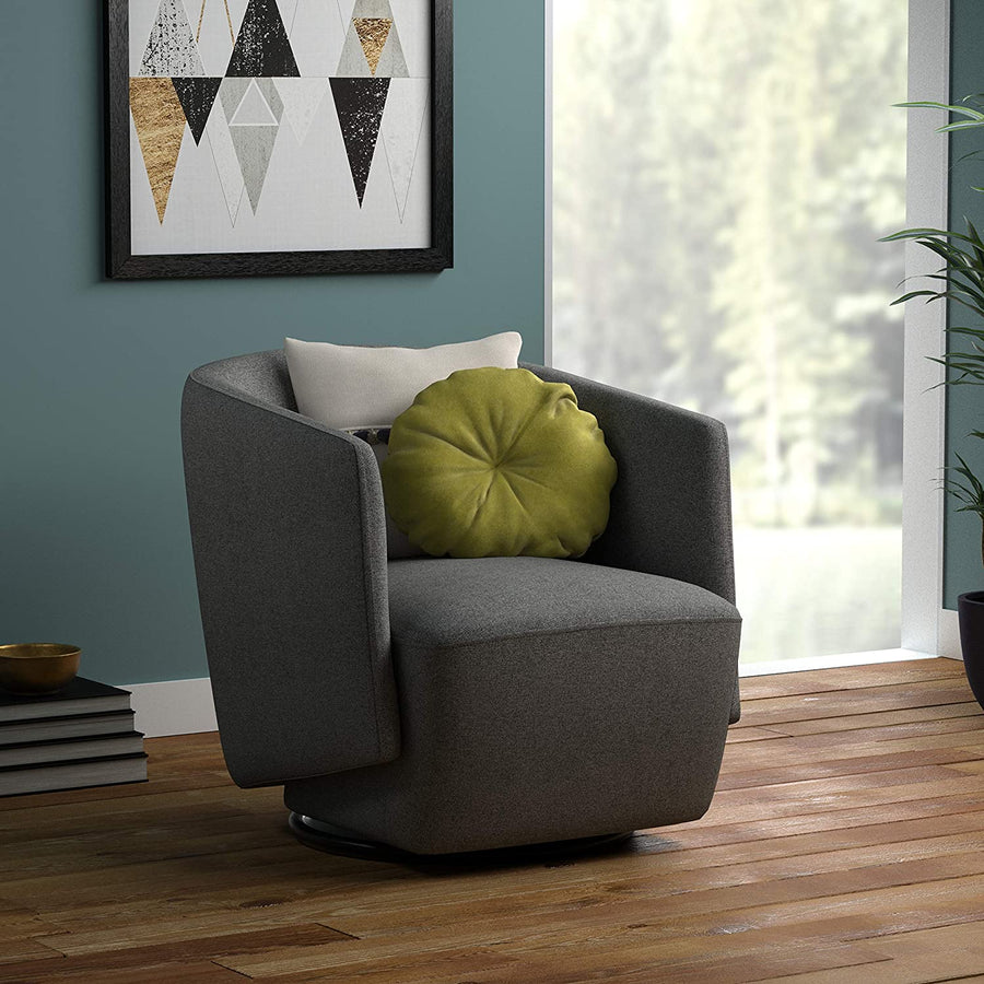 Rivet Coen Modern Upholstered Accent Swivel Chair, 30"W -$290