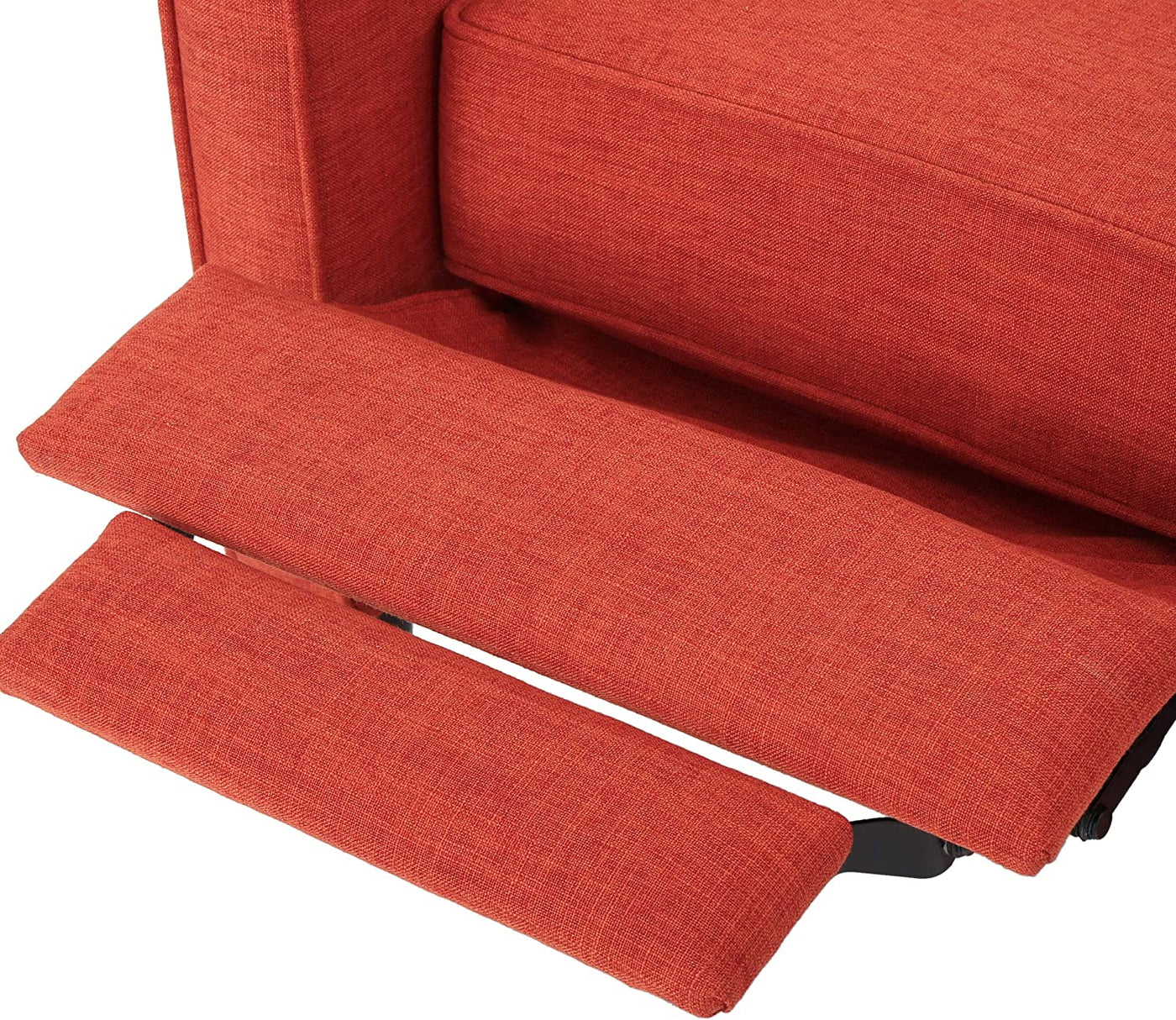 GDFStudio Macedonia Mid Century Modern Tufted Back Fabric Recliner (Muted Orange) - $150
