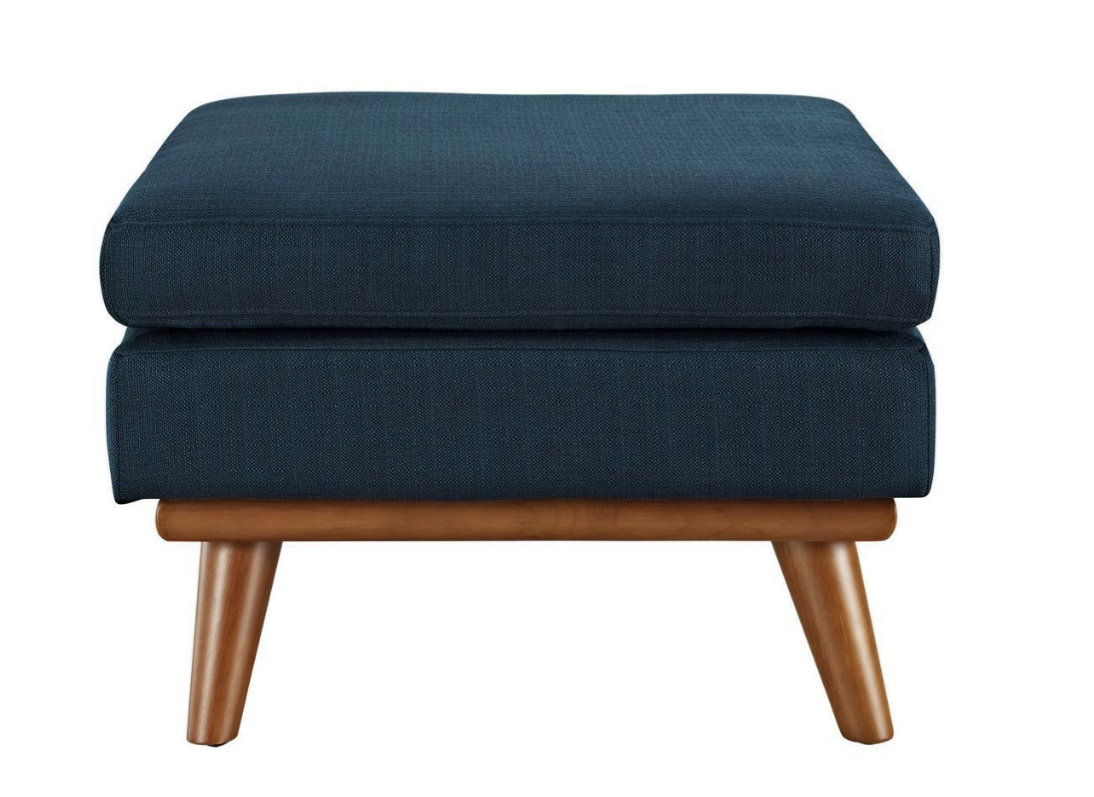 Azure Engage Upholstered Fabric Ottoman Discount Bros, LLC.