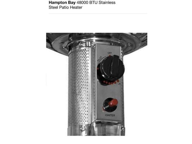 Hampton Bay 48000 BTU Stainless Steel Patio Heater - $120