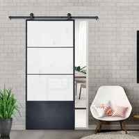 Colonial Elegance 37x84x3" Concorde Epoxy Coated Frame w/ Frosted Glass Barn Door - $228