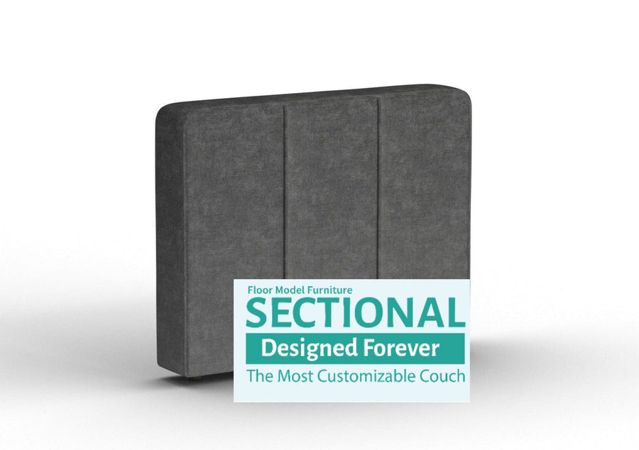 Cover: Side, Standard - Charcoal Grey Velvet -  Floor Model