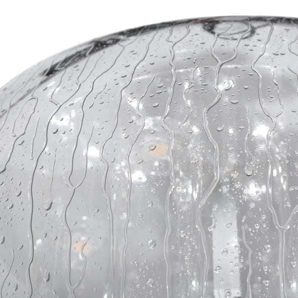 Home Decorators Collection 5-Light Chrome Glass Integrated LED Flush Mount with Clear Glass Beads - $65