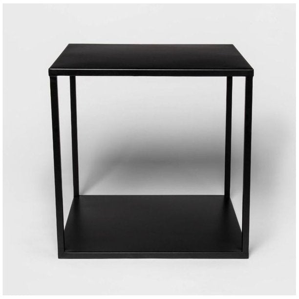 Project 62 Wall Hanging Metal Single Storage Cube in Black Powder Coat Finish - $20