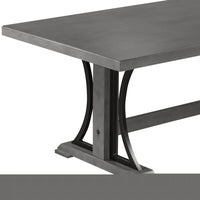 ZNTS TREXM Retro Style Dining Table 78 Wood Rectangular Table - $255