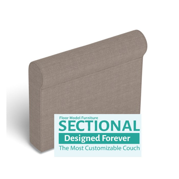 Cover: Side, Roll Arm - Stone Polylinen - Floor Model