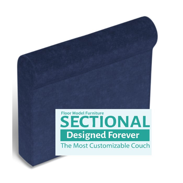 Cover: Side, Roll Arm - Sapphire Navy Velvet - Floor Model