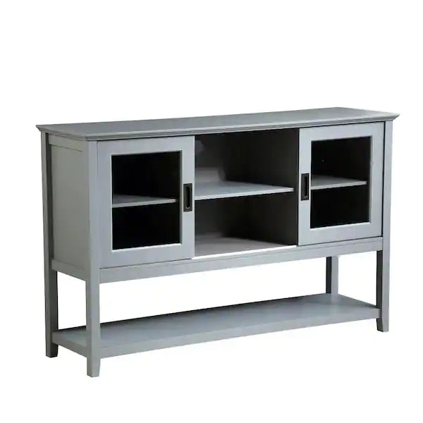 Gray MDF Console Cabinet with Sliding Door - $250