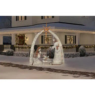 Home Accents Holiday 10 ft Warm White LED Giant Nativity Set Holiday Yard Decoration - $200
