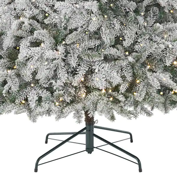 Home Accents Holiday 7.5 ft Mixed Pine Flocked LED Christmas Tree - $80