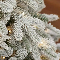 Home Accents Holiday 7.5 ft Mixed Pine Flocked LED Christmas Tree - $80