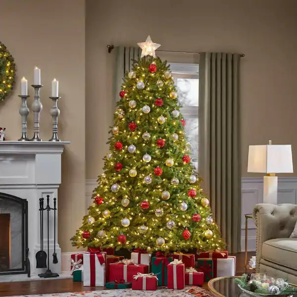Home Decorators Collection 7.5 ft. Brookside Fraser Fir LED Pre-Lit Artificial Christmas Tree - $218