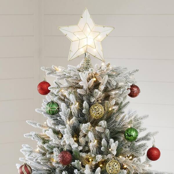 Home Decorators Collection 7.5 ft Kenwood Frasier Fir Flocked LED Pre-Lit Artificial Christmas Tree - $200