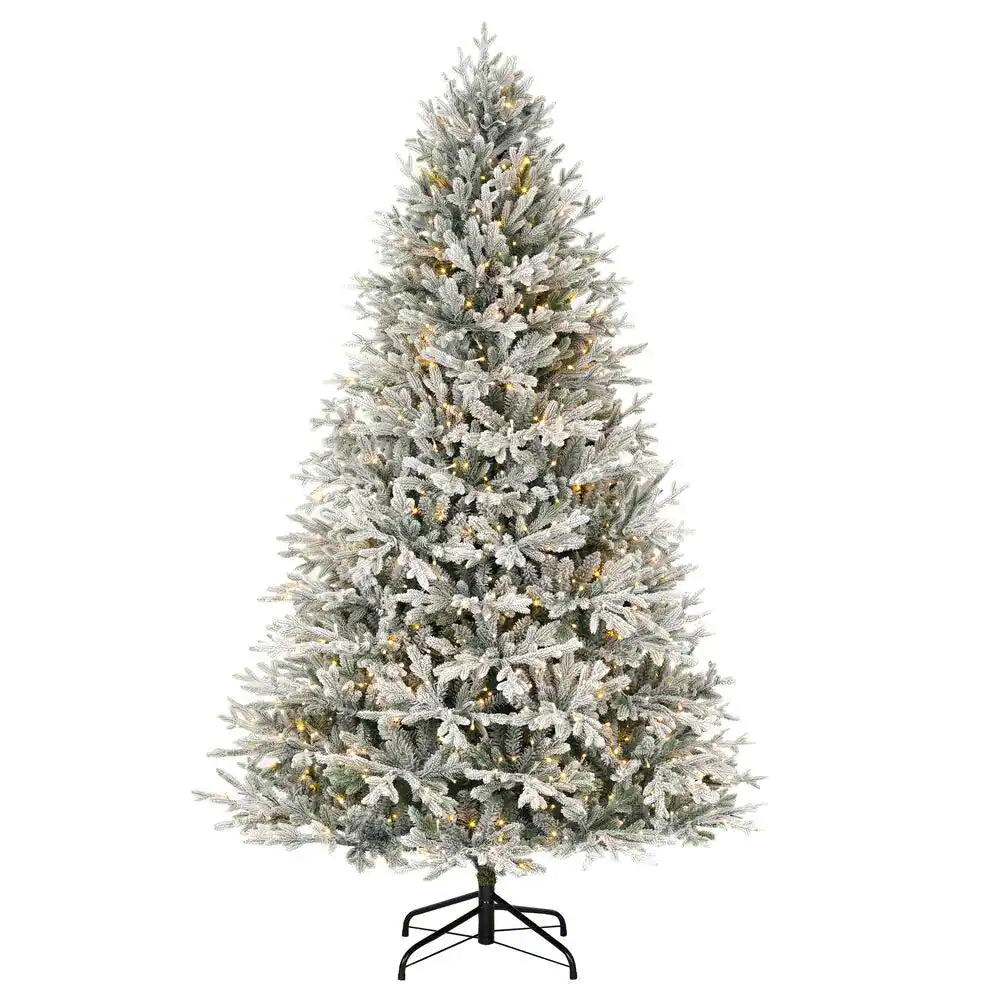 Home Decorators Collection 7.5 ft Kenwood Frasier Fir Flocked LED Pre-Lit Artificial Christmas Tree - $200