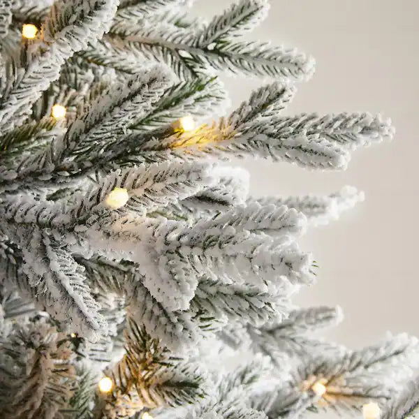 Home Decorators Collection 7.5 ft Kenwood Frasier Fir Flocked LED Pre-Lit Artificial Christmas Tree - $200