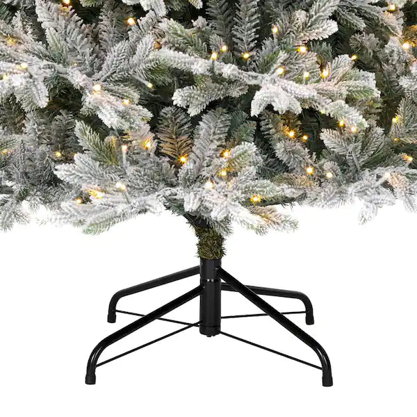 Home Decorators Collection 7.5 ft Kenwood Frasier Fir Flocked LED Pre-Lit Artificial Christmas Tree - $200